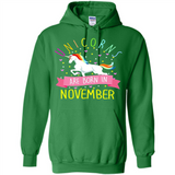 Unicorns Are Born In November T Shirt Hoodie Sweater