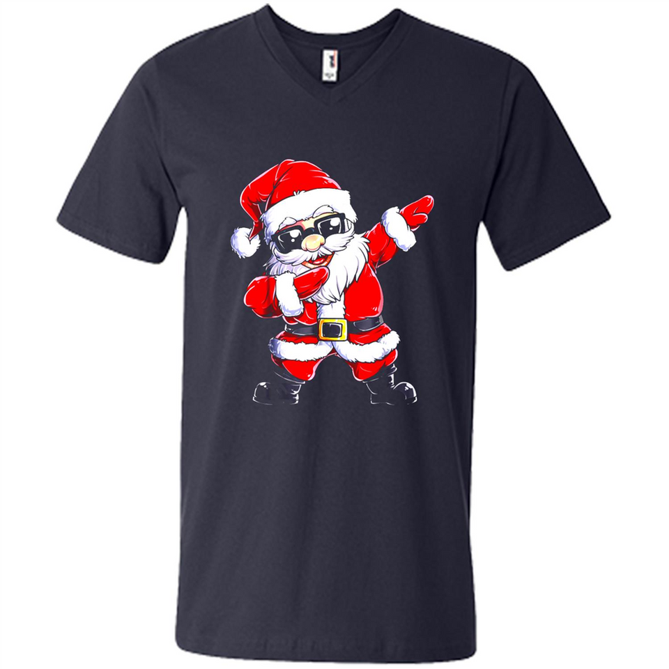 Christmas shirt Dabbing Santa Claus Xmas Gift - Men's V-Neck