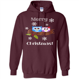 Cute Christmas Shirt Merry Christmas Snowflakes Owls Nest