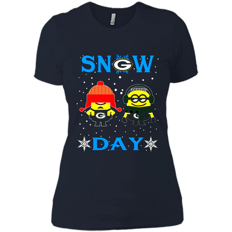 Snow Day Shirt For Green Bay Packers Vs Minion Fans pingpong