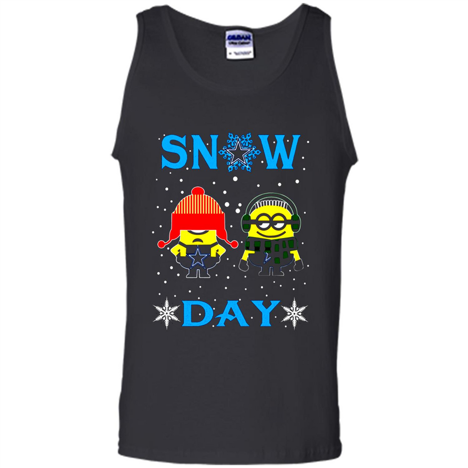 Snow Day Shirt For Dallas Cowboys Vs Minion Fans pingpong