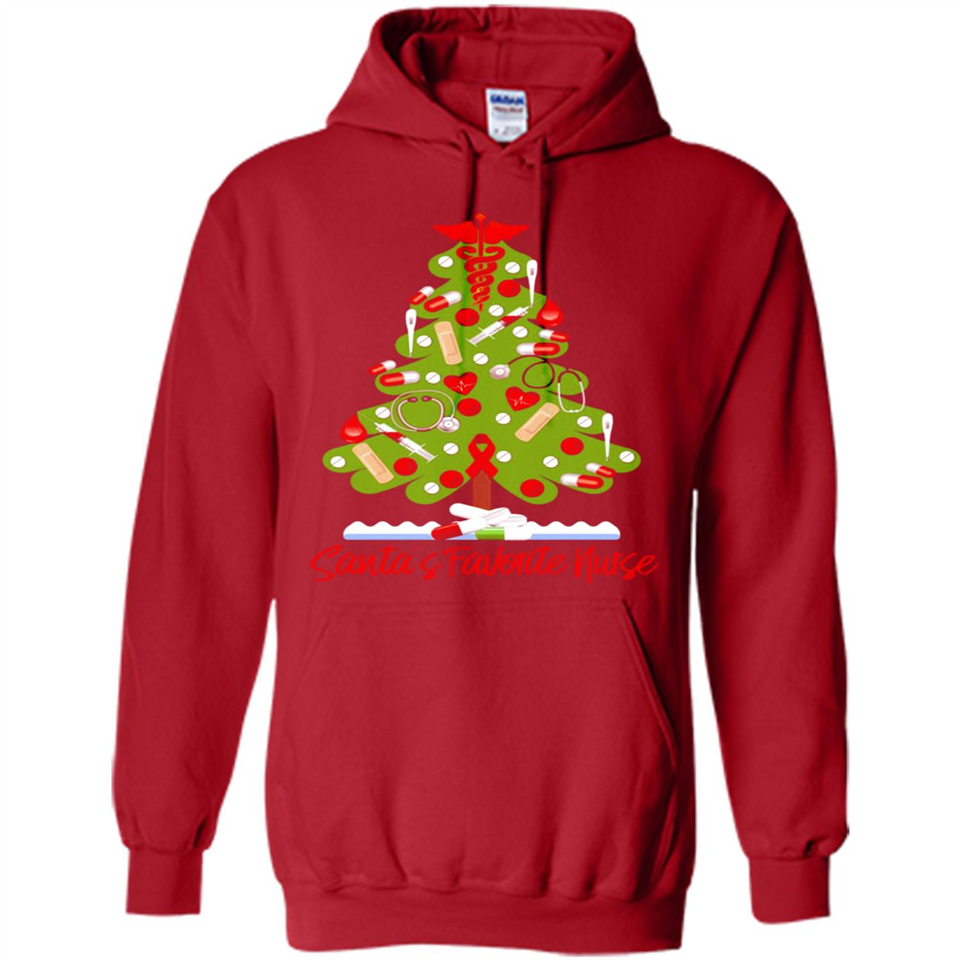 Santa's Favorite Nurse Christmas Tee