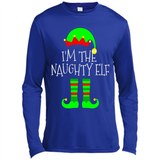 Matching Family Christmas Shirt Funny I'm The Naughty Elf Black mugs PINGPONG - Canvas Long Sleeve T-Shirt