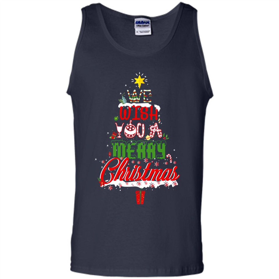 We Wish You A Merry Christmas Funny Pine Gift Sleeve - Tank Top