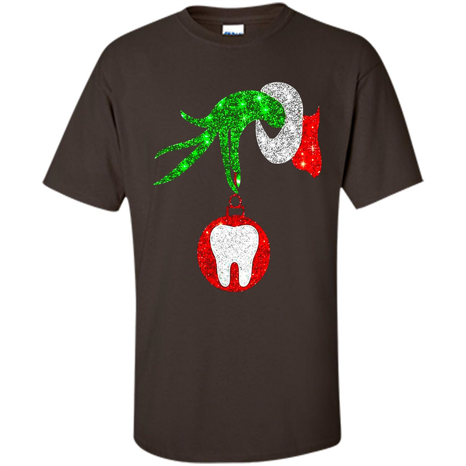 Christmas Nurse Grinch hand holding clinic dental ornament - Shirt