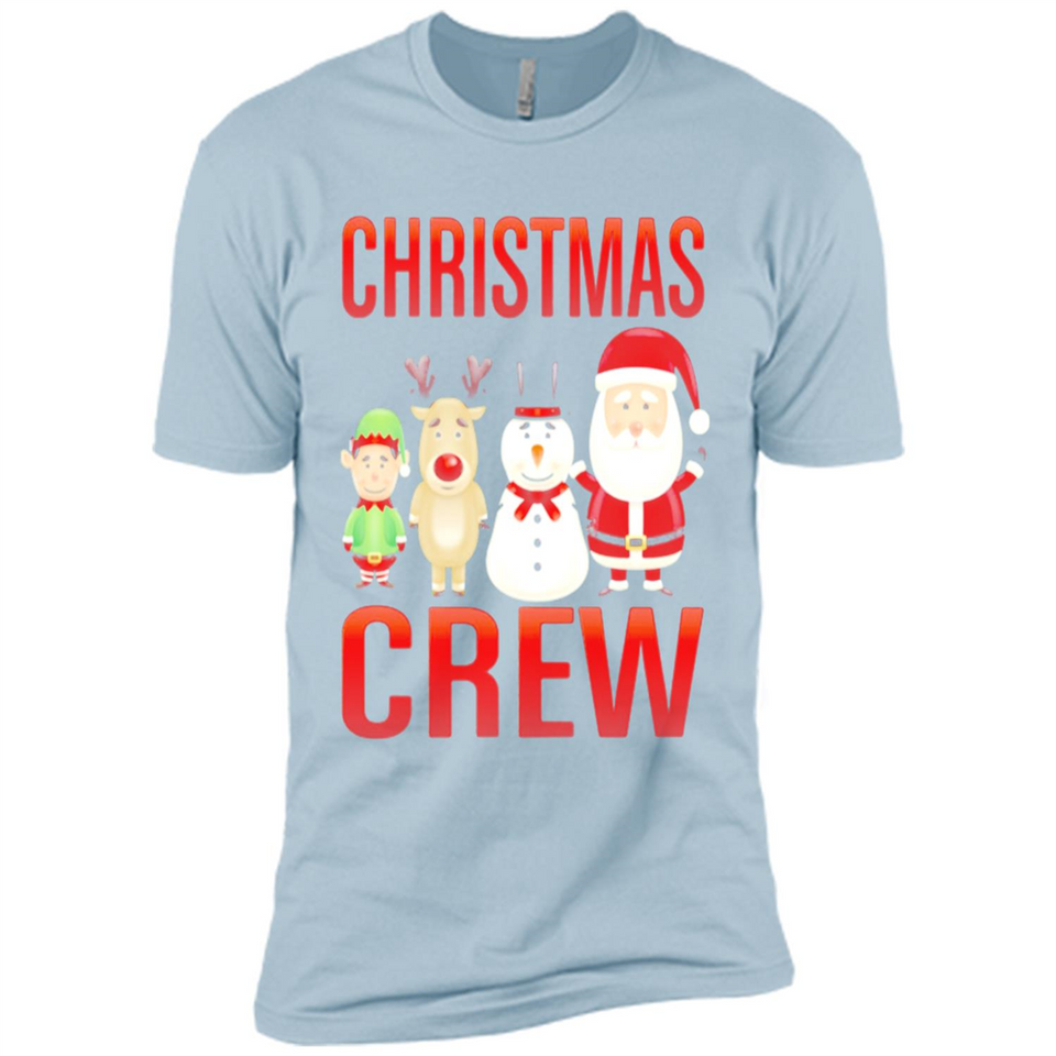 CHRISTMAS CREW Shirt X-mas Santa Snowman Reindeer Elf - Premium Short Sleeve T-Shirt