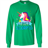 Unicorns are born in Scorpio Birthday Rainbow Gift Ladies Custom