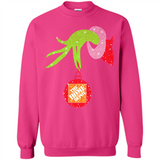 Grinch hand holding Logo HomeDepot Glitter Christmas - Sweatshirt