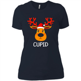Cupid Santa Claus Funny Xmas Holiday T-Shirt - Ladies' Boyfriend T-Shirt