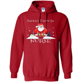 Funny Christmas Nurse Shirt, Santa_s Favorite Nurse - Hoodie