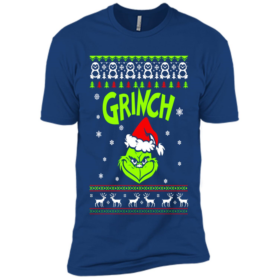 The Grinch Face Christmas - Premium Short Sleeve T-Shirt
