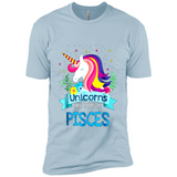 Unicorns are born in Pisces Birthday Rainbow Gift Ladies Custom