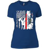 Paradise California Firefighter Thin Red Line Funds Youth T-Shirt PINGPONG - Ladies' Boyfriend T-Shirt