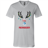 Coors Light Reinbeer Funny Beer Reindeer Christmas Sweatshirt - Canvas Unisex V-Neck