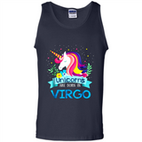 Unicorns are born in Virgo Birthday Rainbow Gift Ladies Custom