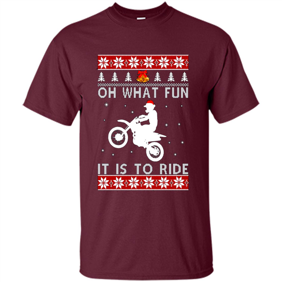 Motocross oh what fun it is to ride Christmas sweater PINGPONG