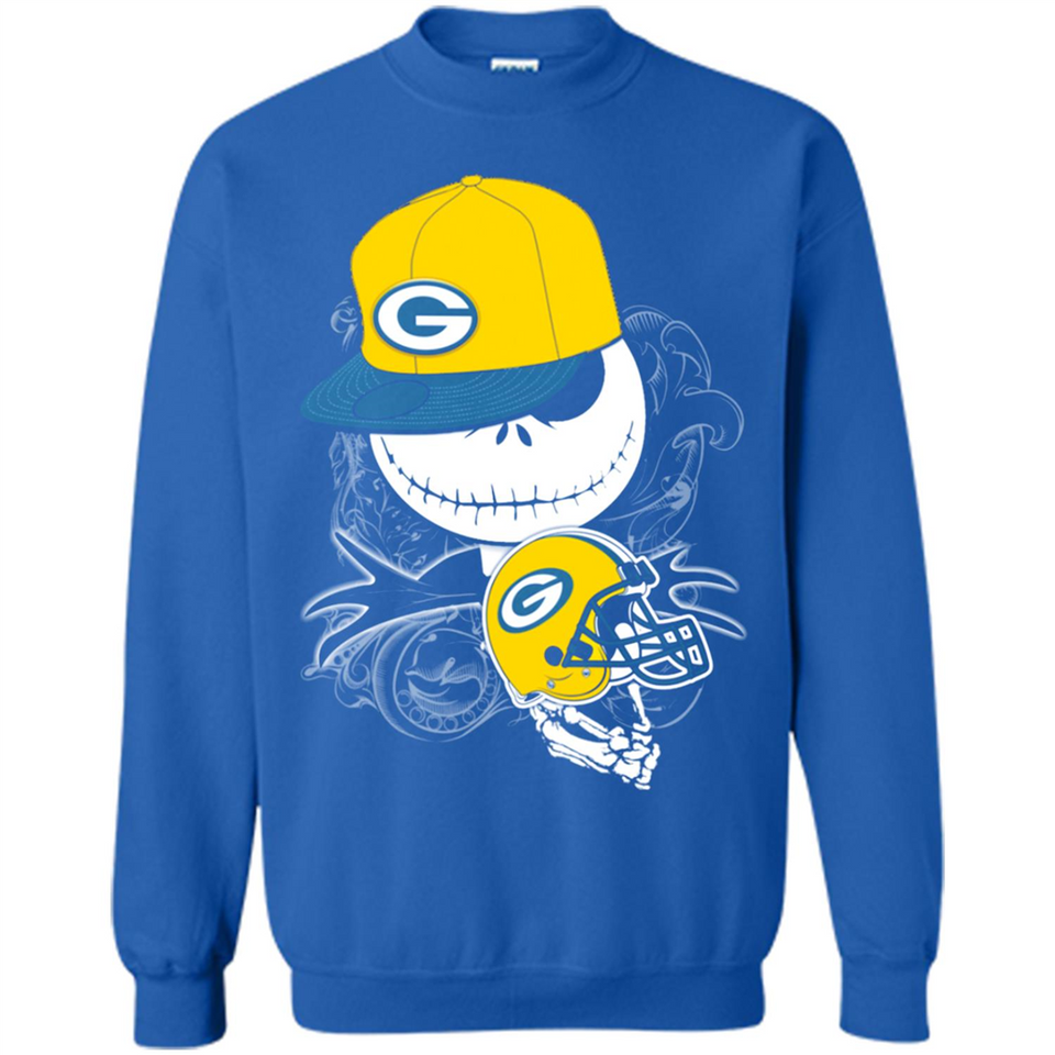 Jack Skellington The Nightmare Before Christmas-Packers Football - Sweatshirt