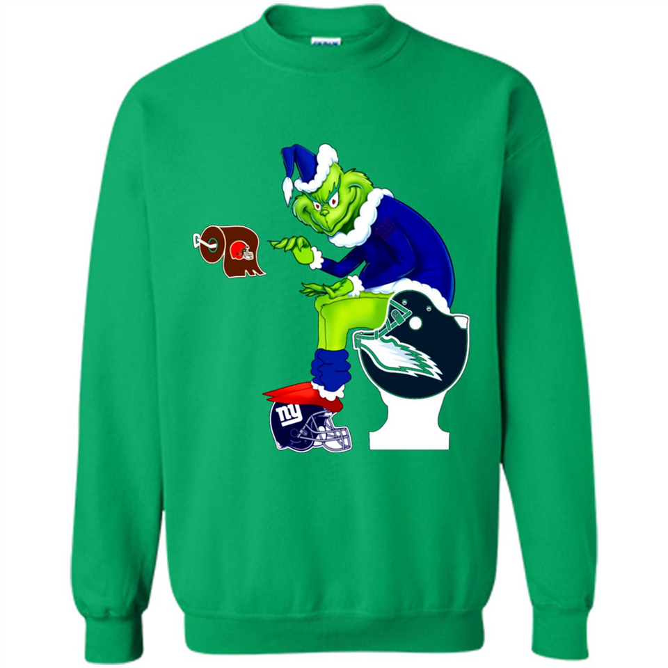 New York Giants Toilet Grinch Santa Claus Football Fan PINGPONG
