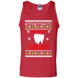 Molar bear fighting against enamel cruelty Christmas - Tank Top