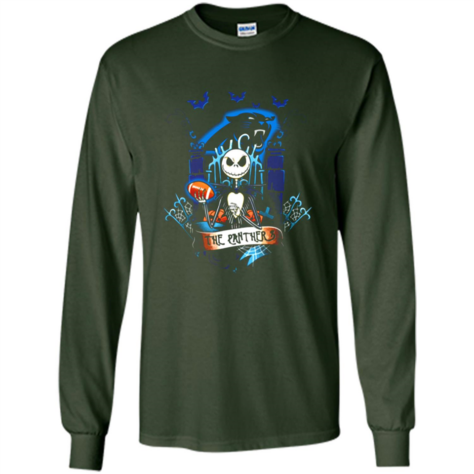 Carolina Panthers Halloween The Nightmare Before Christmas - Long Sleeve T-Shirt
