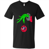 GRINCH HAND HOLDING COLUMBUS BLUE JACKETS GLITTER CHRISTMAS PINGPONG