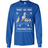 Omae Wa Mou Shindeiru Ugly Christmas Sweater - Long Sleeve T-Shirt