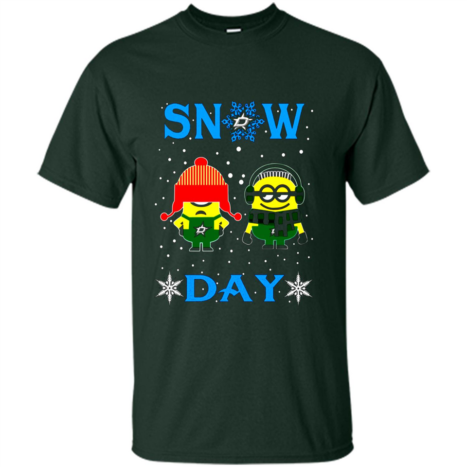 Snow Day Shirt For Dallas Stars Vs Minion Fans pingpong