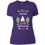 This Lawyer Loves Christmas Tree Shirt with Snowman