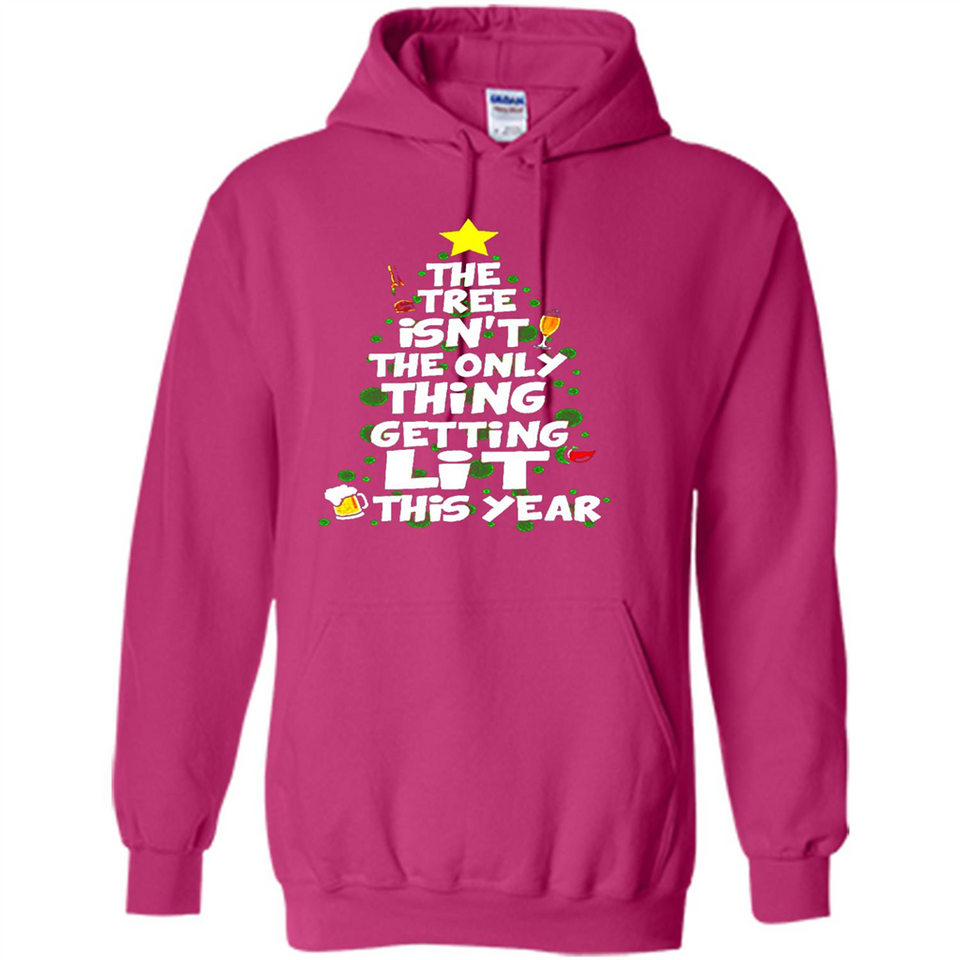 Funny Christmas Tree Drinking Sweatshirt Adult Boozy Festive - Hoodie