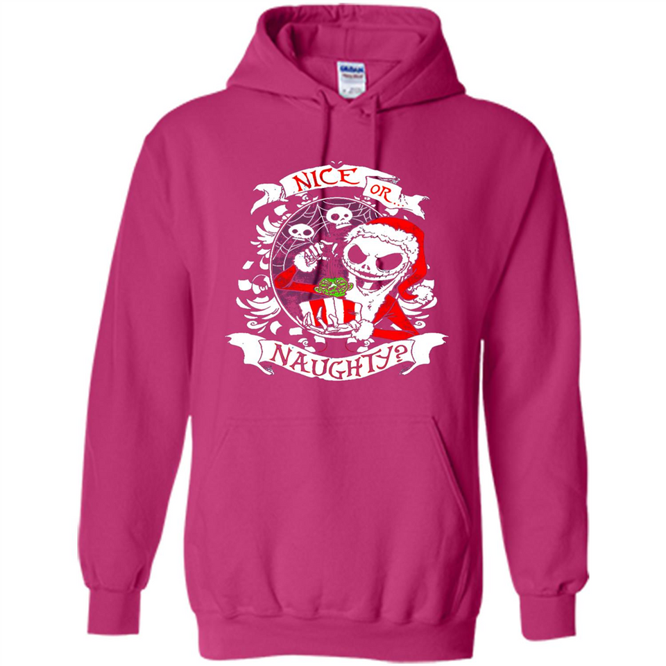 Christmas Shirt, Santa Nice Or Naughty Xmas - Hoodie