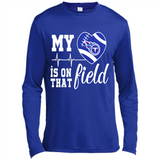 Tennessee Titans Football My Heart is on that Field - Canvas Long Sleeve T-Shirt