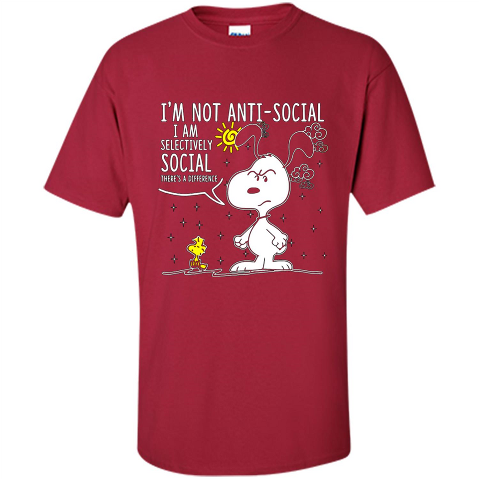Snoopy I'm Not Anti-Social I Am Selectively Social