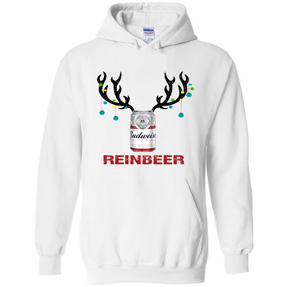 Budweiser Reinbeer Funny Beer Reindeer Christmas Sweatshirt - Hoodie