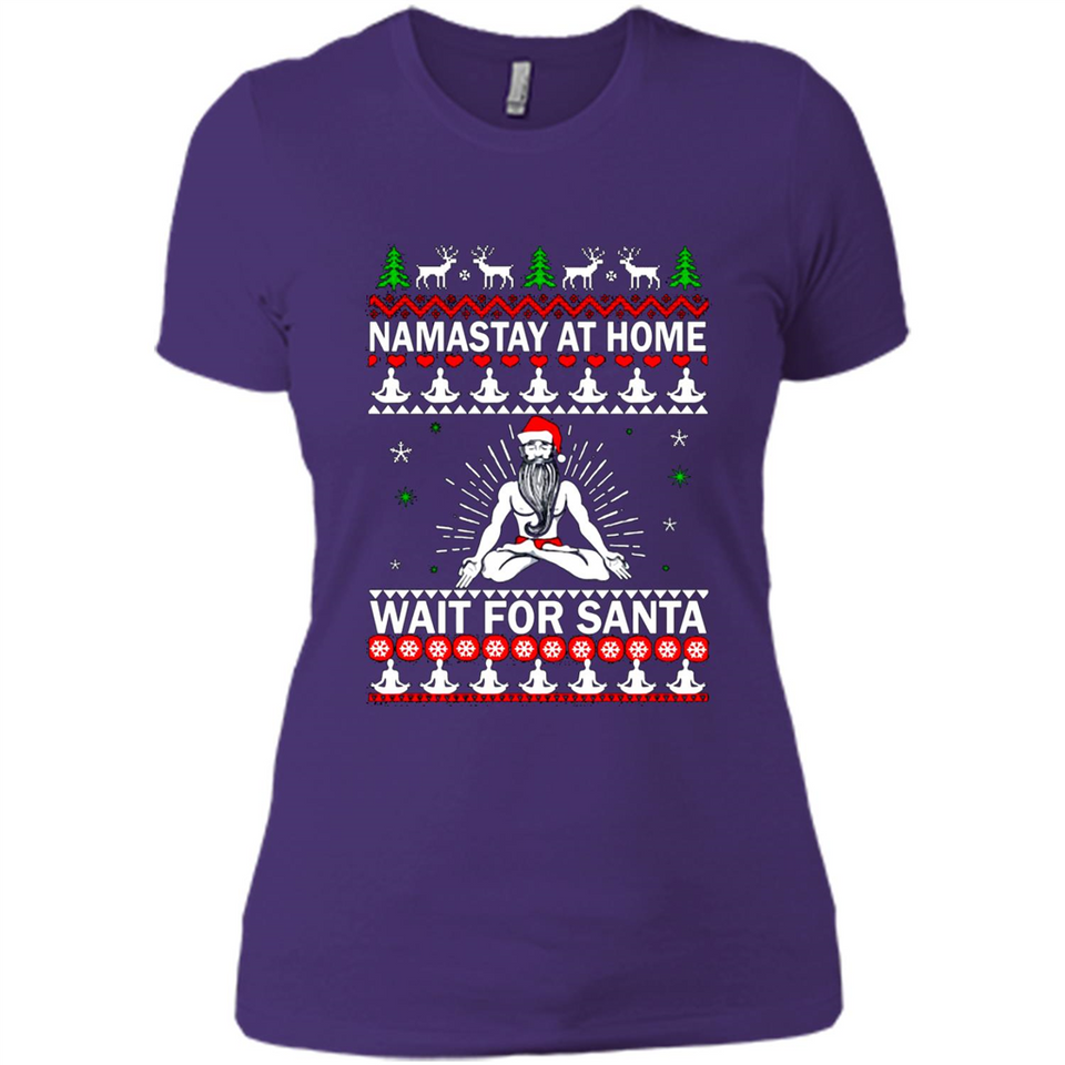 Namastay at home and wait for Santa Christmas sweatshirt PINGPONG