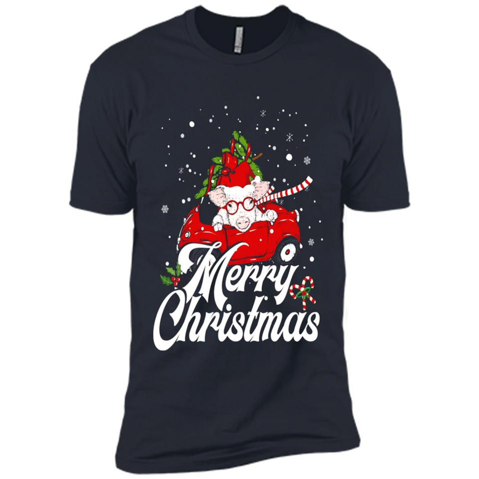 Merry Christmas Pig s - Premium Short Sleeve T-Shirt