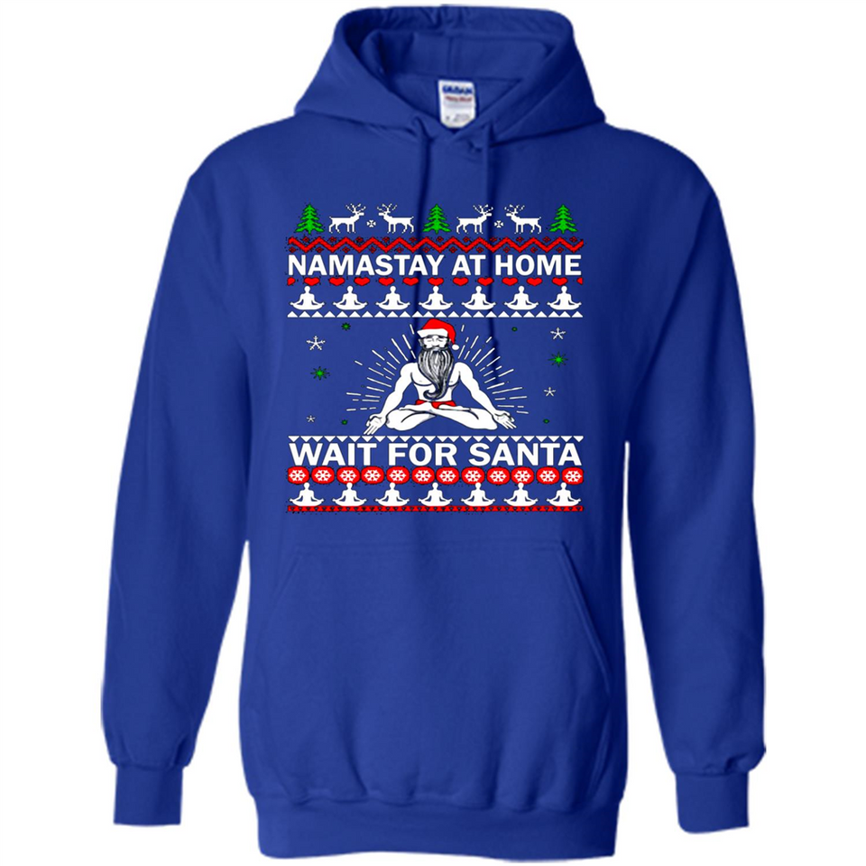 Namastay at home and wait for Santa Christmas sweatshirt PINGPONG