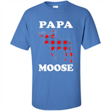 Papa Moose Funny Christmas Plaid Buffalo T-Shirt - Shirt
