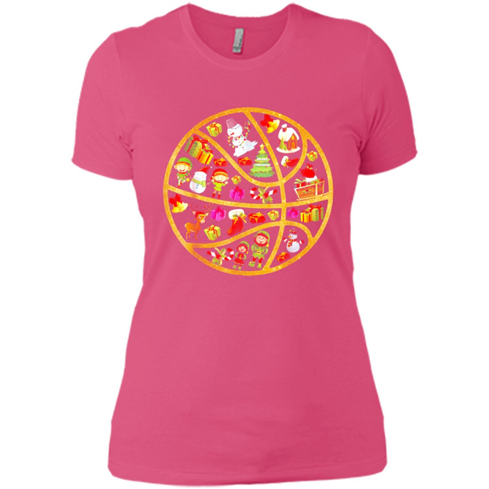 Basketball Christmas Ornament - Ladies' Boyfriend T-Shirt