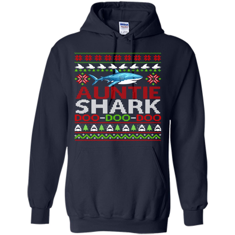 Auntie shark Doo Doo Doo Christmas - Hoodie