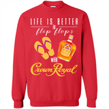 LIFE IS BETTER IN FLIP FLOPS WITH CROWN ROYAL