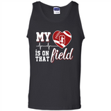 Stanford Cardinal Football My Heart is on that Field - Tank Top