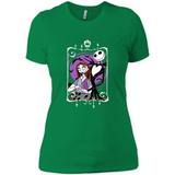 Disney Nightmare Before Christmas Jack And Sally T-Shirt - Ladies' Boyfriend T-Shirt