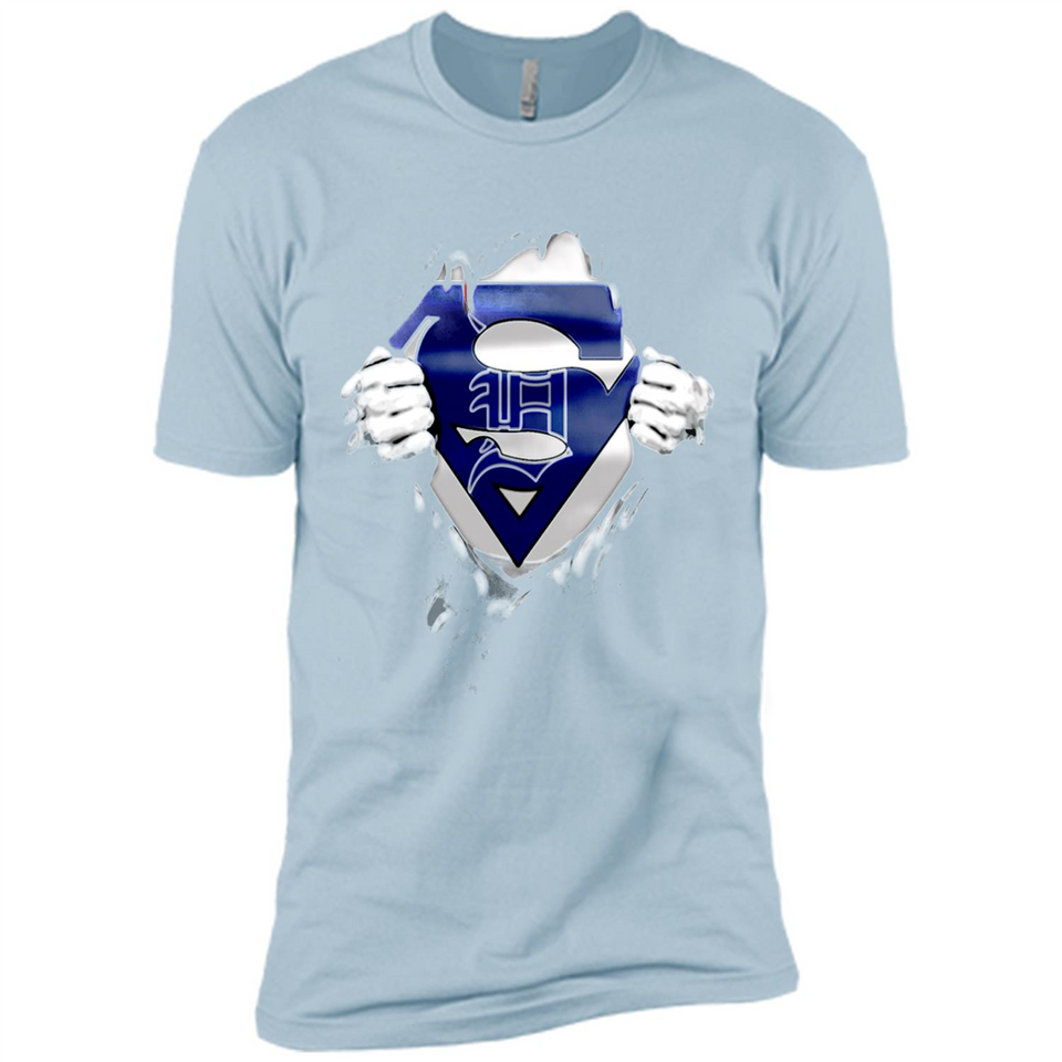 Detroit Tigers And Superman Fans - Premium Short Sleeve T-Shirt