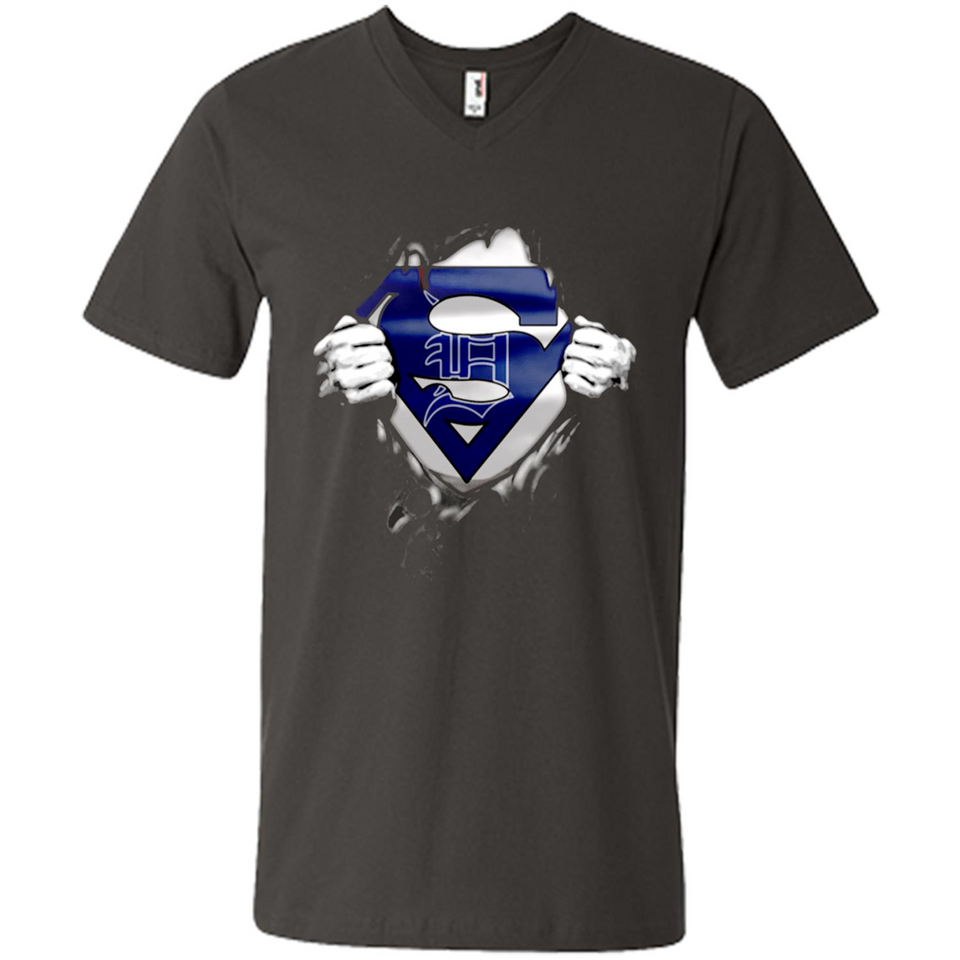 Detroit Tigers And Superman Fans - Men's V-Neck