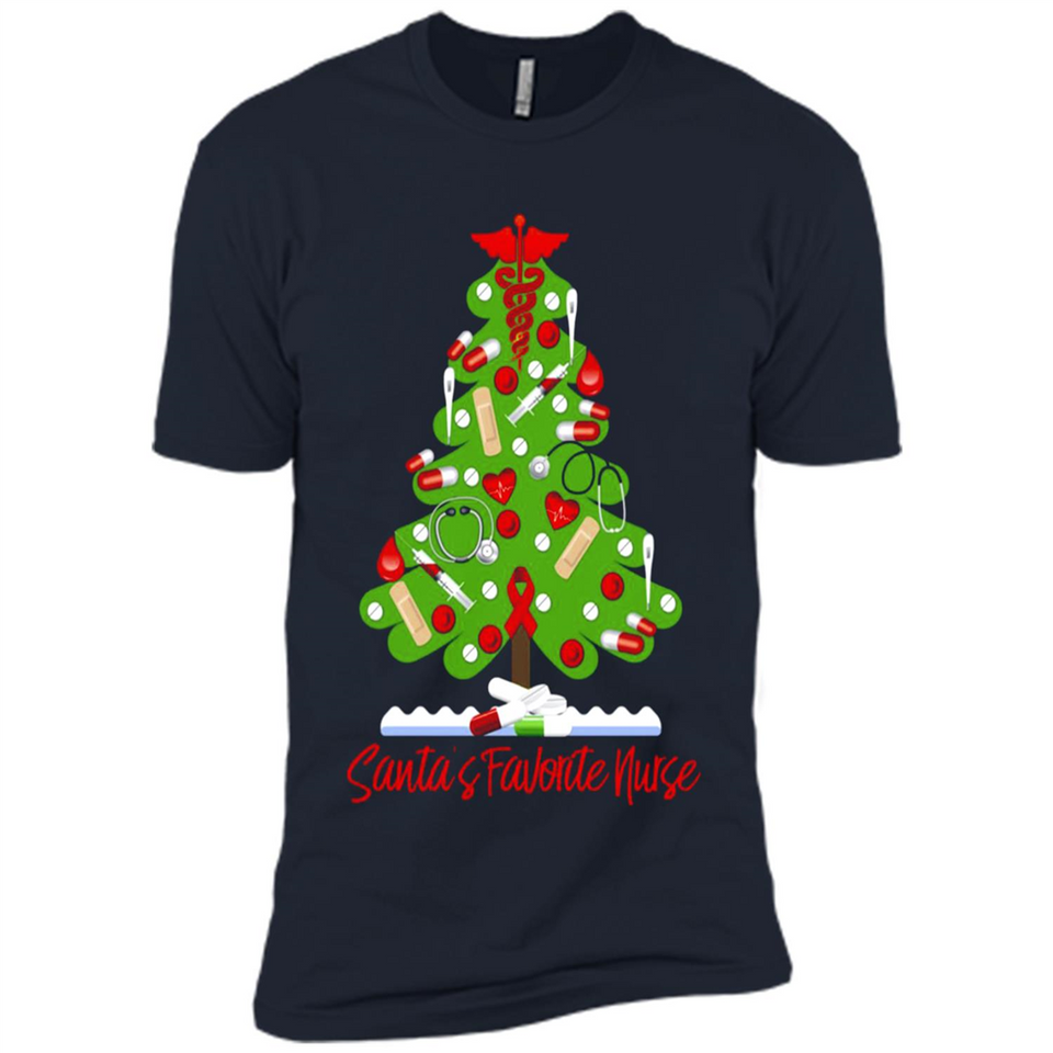 Santa's Favorite Nurse Christmas Tee