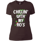 Chillin With My Ho's Funny Christmas - Ladies' Boyfriend T-Shirt