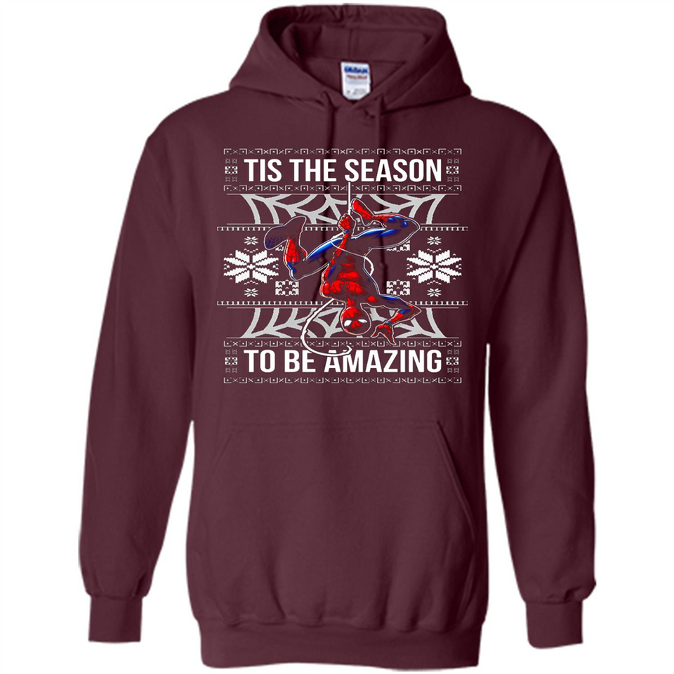 Marvel Spider Man Tis The Season To Be Amazing Ugly Christmas Mug PINGPONG - Hoodie