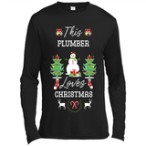 This Plumber Loves Christmas Tree Shirt with Snowman