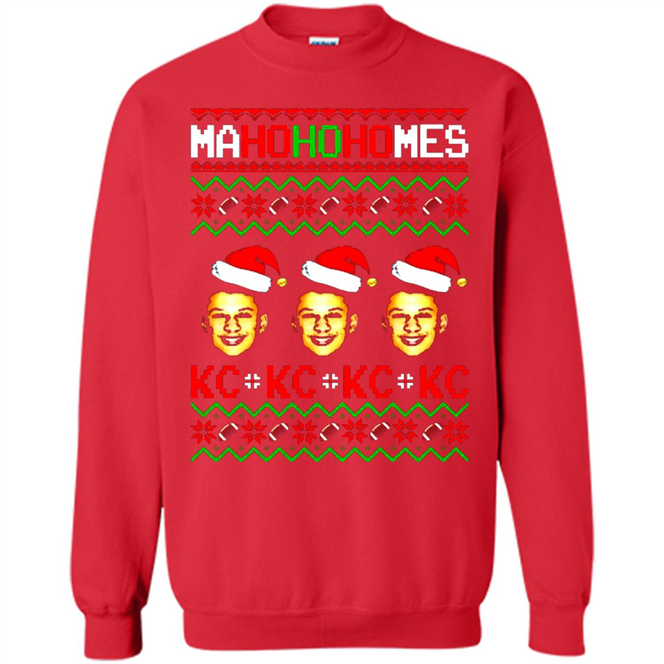 Patrick Mahomes Ma Ho Ho Homes Christmas sweatshirt PINGPONG - Sweatshirt