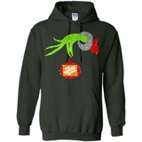 Grinch hand holding Logo HomeDepot Glitter Christmas - Hoodie
